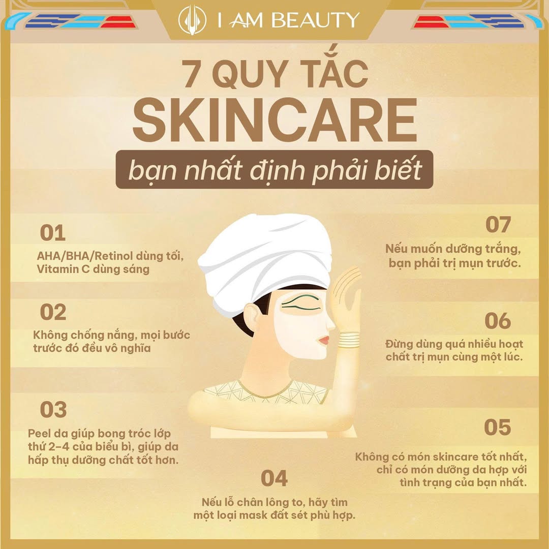 7 QUY TẮC SKINCARE BẠN NHẤT ĐỊNH PHẢI BIẾT